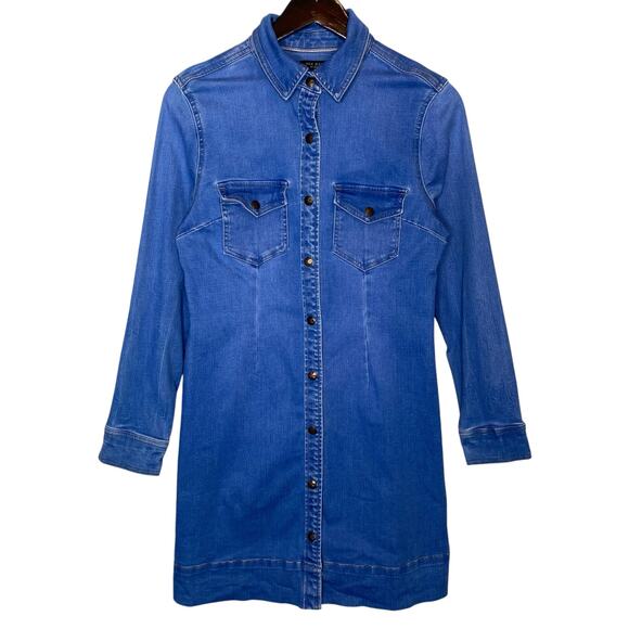 Max Jeans Mini Denim Shirt Dress size Small - Picture 1 of 5